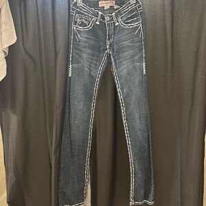 Pair of the coolest women’s jeans. They don’t fit me like brand new.